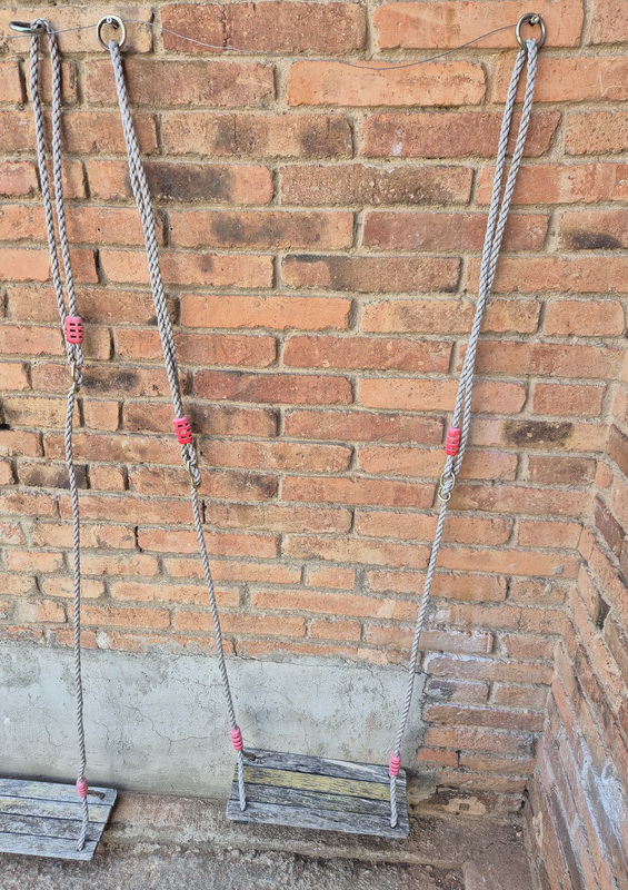 columpio desgastado madera cuerda 16x40x2 2u